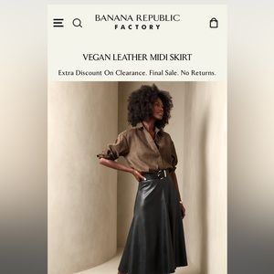 Vegan Leather MIDI Skirt
